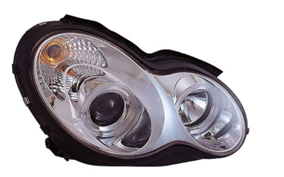 Angel Eye farovi MERCEDES C-class W203 Hrom,crni 00-07 + MOTOR